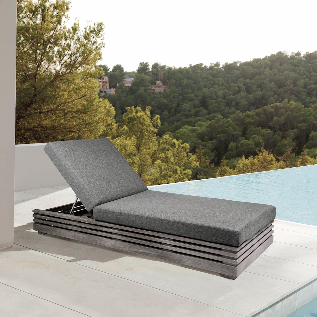 Armen Living Vivid Outdoor Chaise Lounge