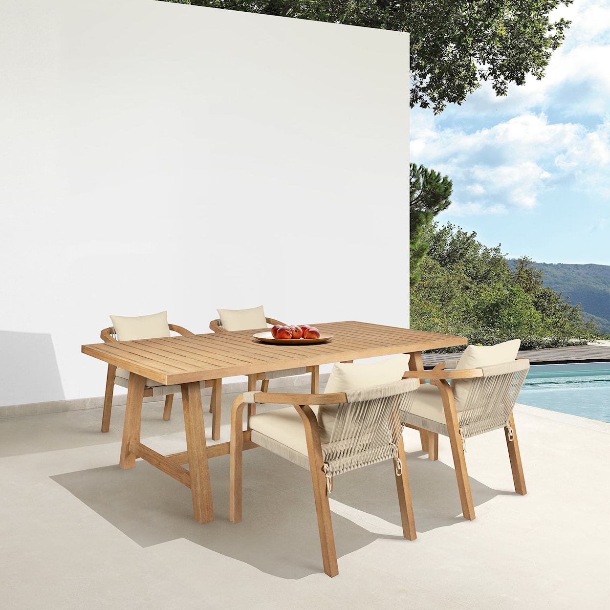 Armen Living Cypress Outdoor Dining Table