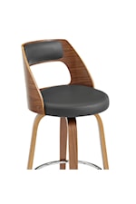 Armen Living Axel Contemporary Upholstered Swivel Bar Stool