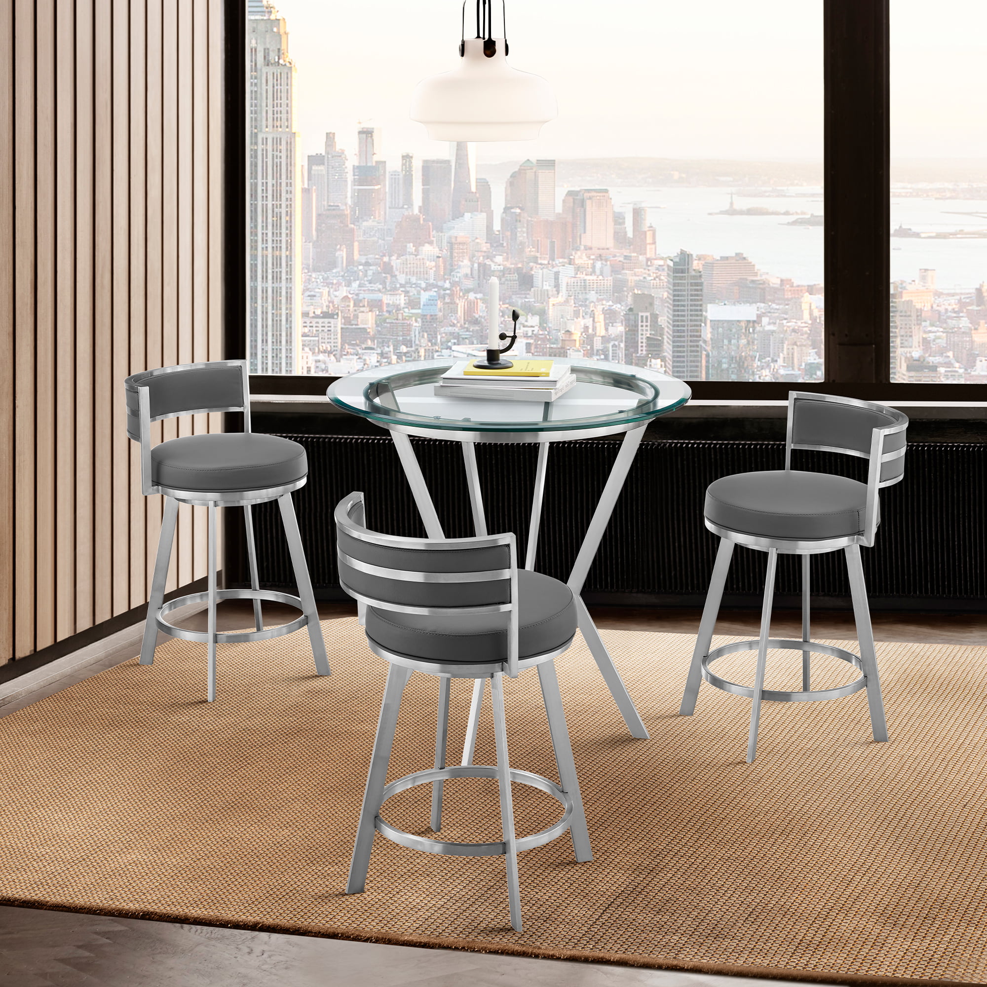 Armen Living Naomi & Roman 4 PC Dining Set