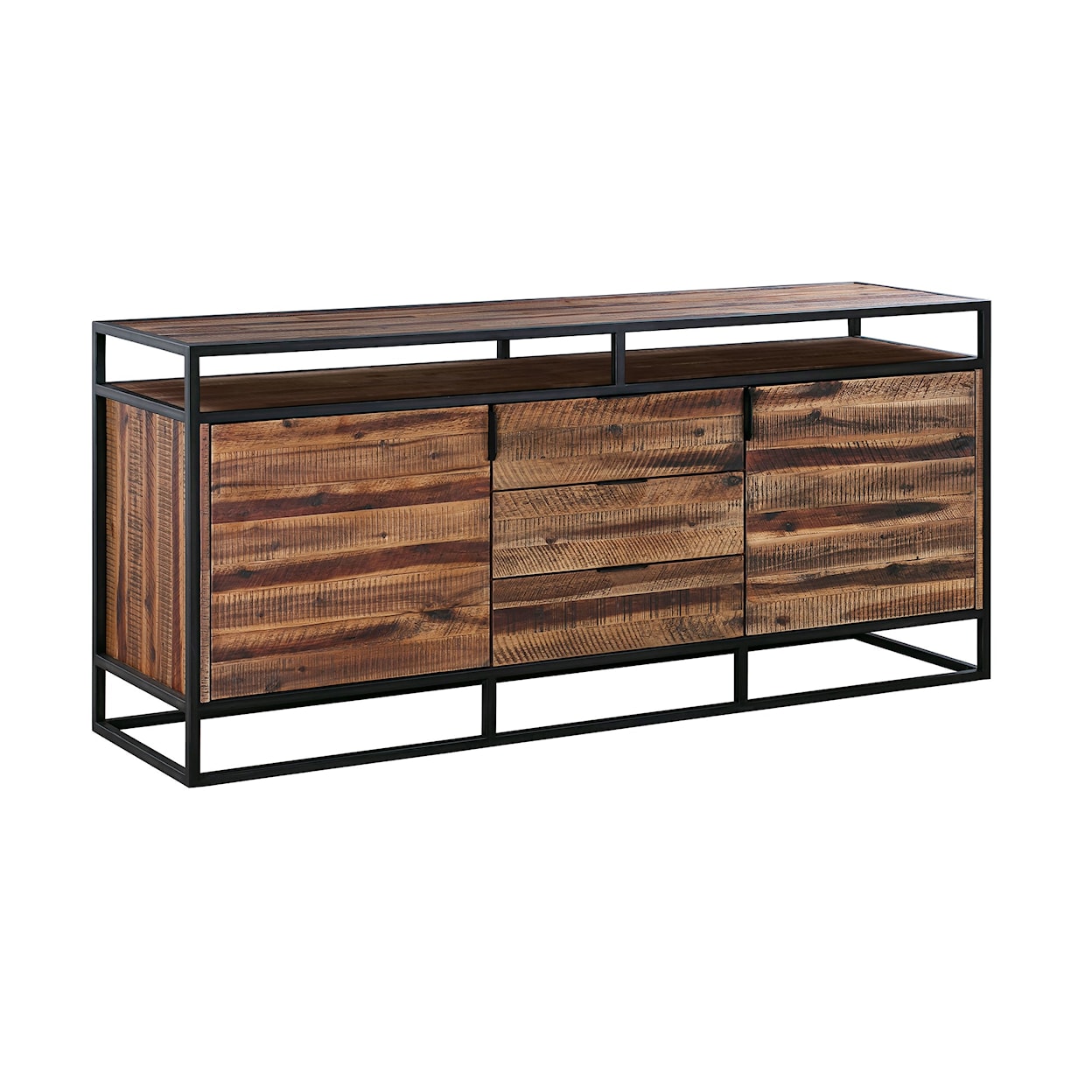 Armen Living Ludgate  3-Drawer Acacia Sideboard Buffet 