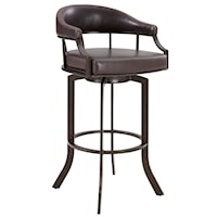 Contemporary Low Back Swivel Counter Height Stool