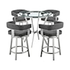 Armen Living Naomi & Lorin 5 PC Dining Set