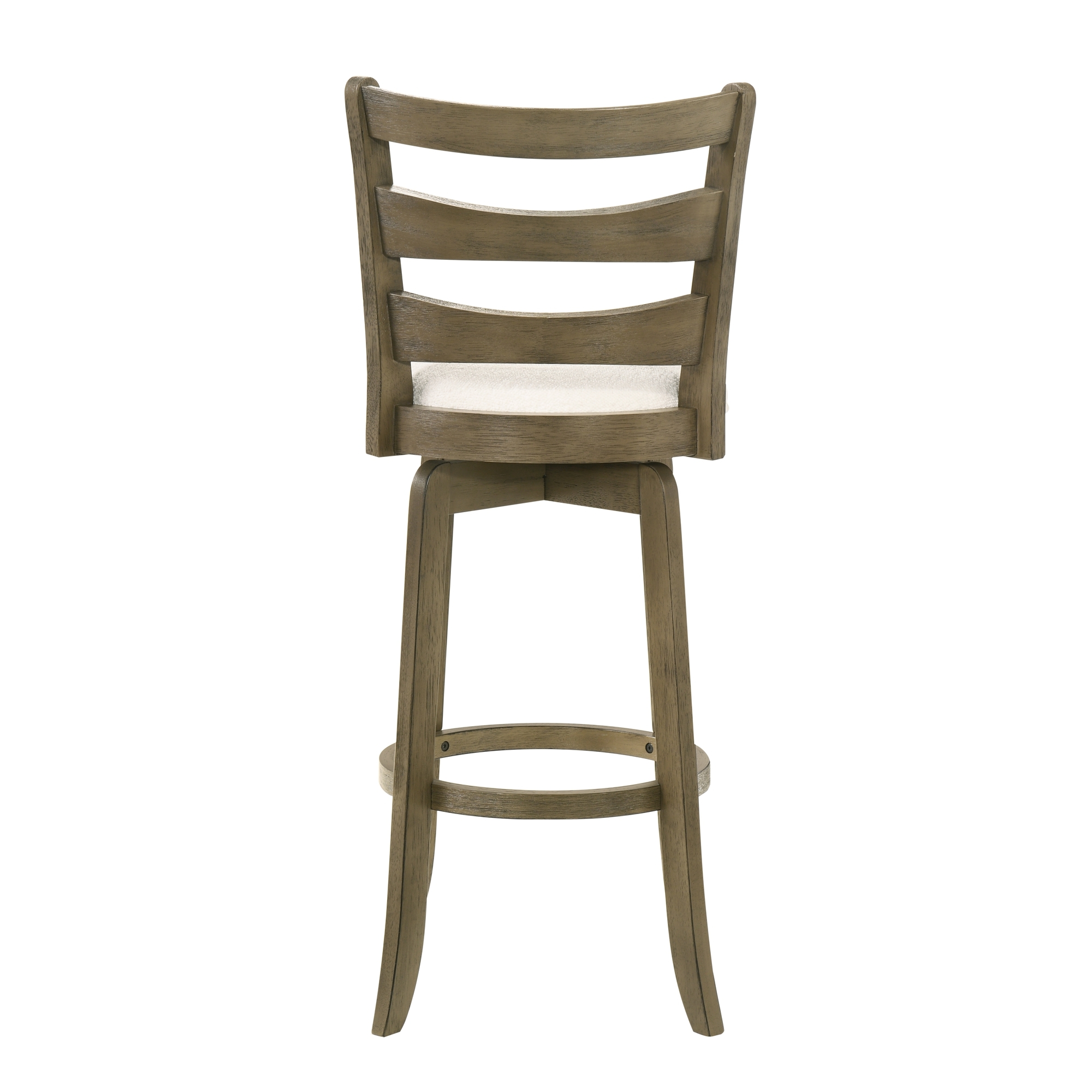 Armen Living Melindra Ladder-Back Upholstered Swivel Barstool