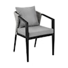 Armen Living Palma  Outdoor Patio Dining Chairs in Aluminum 