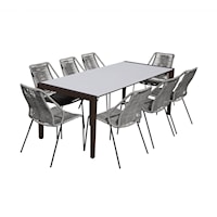 Contemporary 9-Piece Outdoor Dining Set