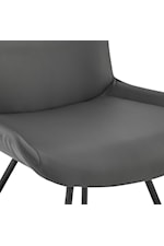 Armen Living Coronado Contemporary Bench in Brushed Gray Powder Coated Finish with Gray Fabric