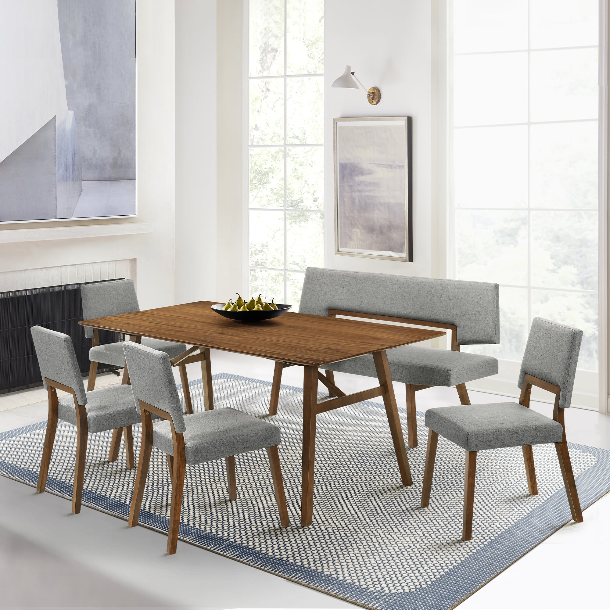 Armen Living Channell Dining Set