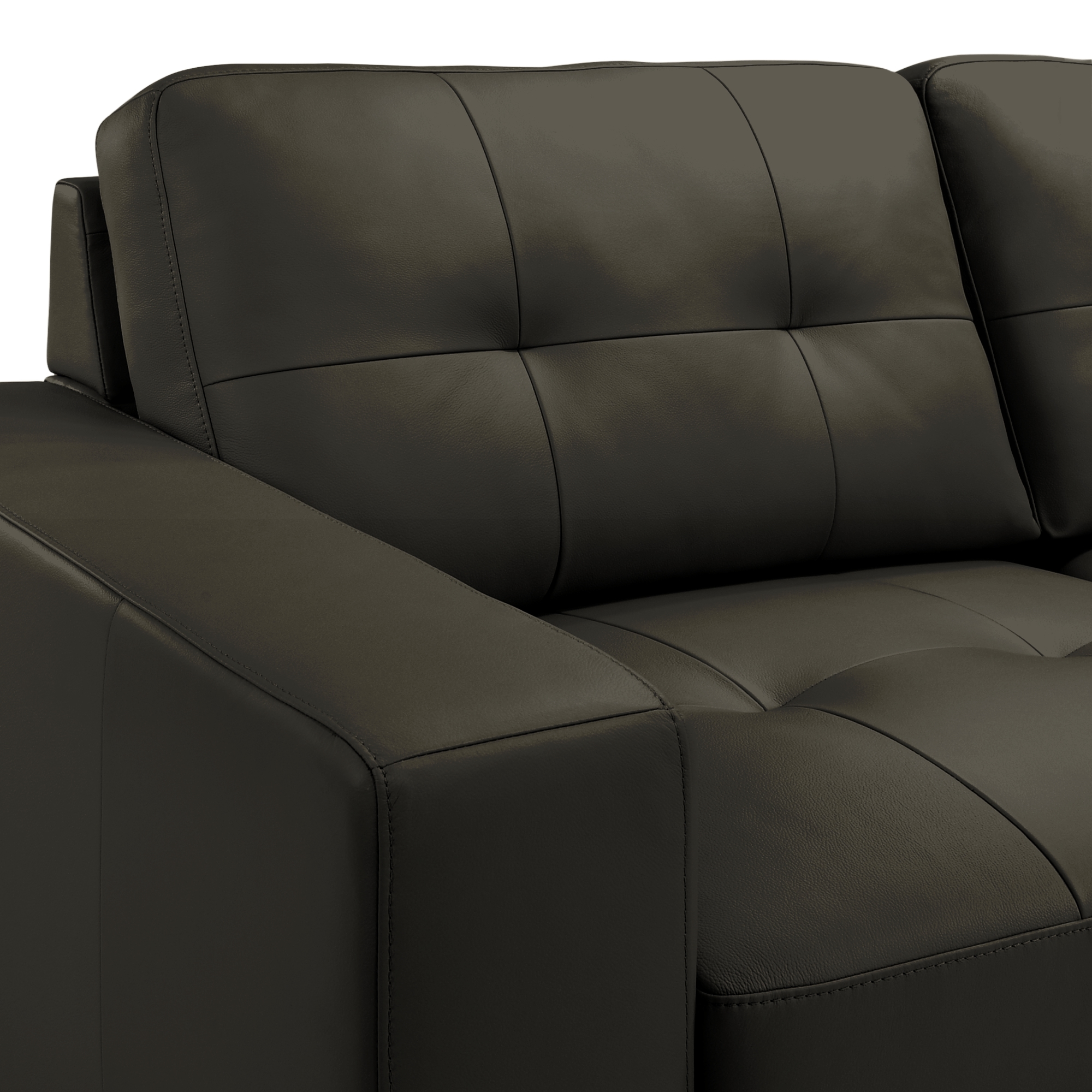 3-pc. Genuine Leather Sectional Sofa