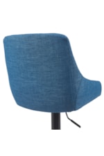 Armen Living Anibal Contemporary Upholstered Adjustable Swivel Barstool with Pedestal Base