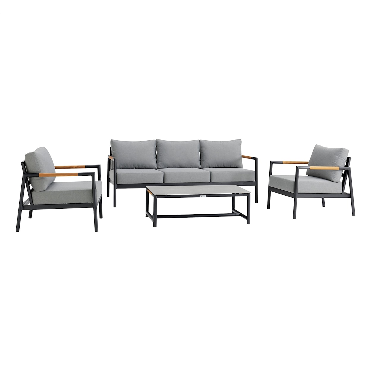 Armen Living Crown Outdoor Conversation Set