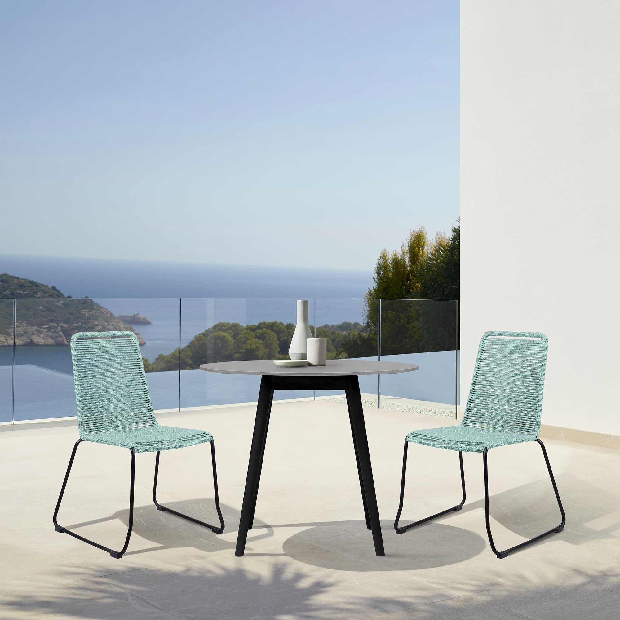 Armen Living Kylie / Shasta 3-Piece Outdoor Dining Set
