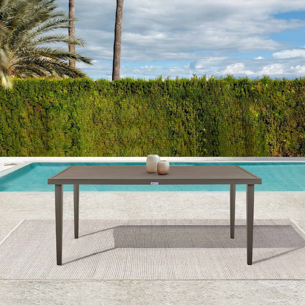 Armen Living Silvana Outdoor Dining Table