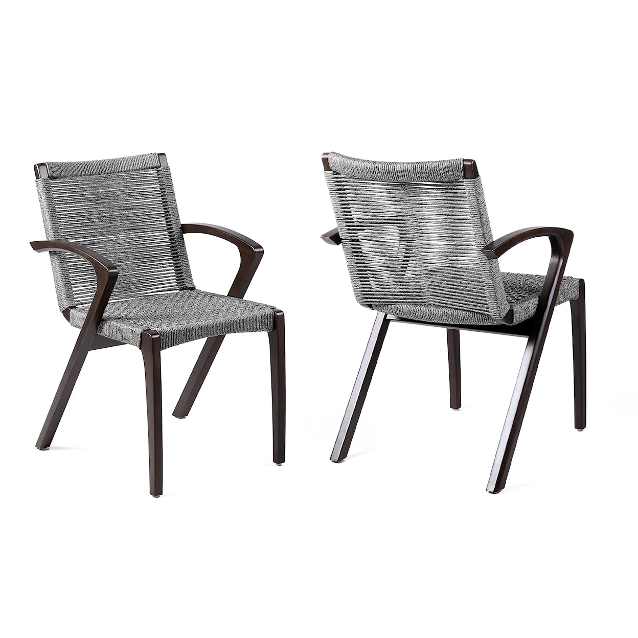 Armen Living Nabila Set of 2 Outdoor Arm Chairs