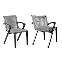 Set of 2 Casual Outdoor Arm Chairs