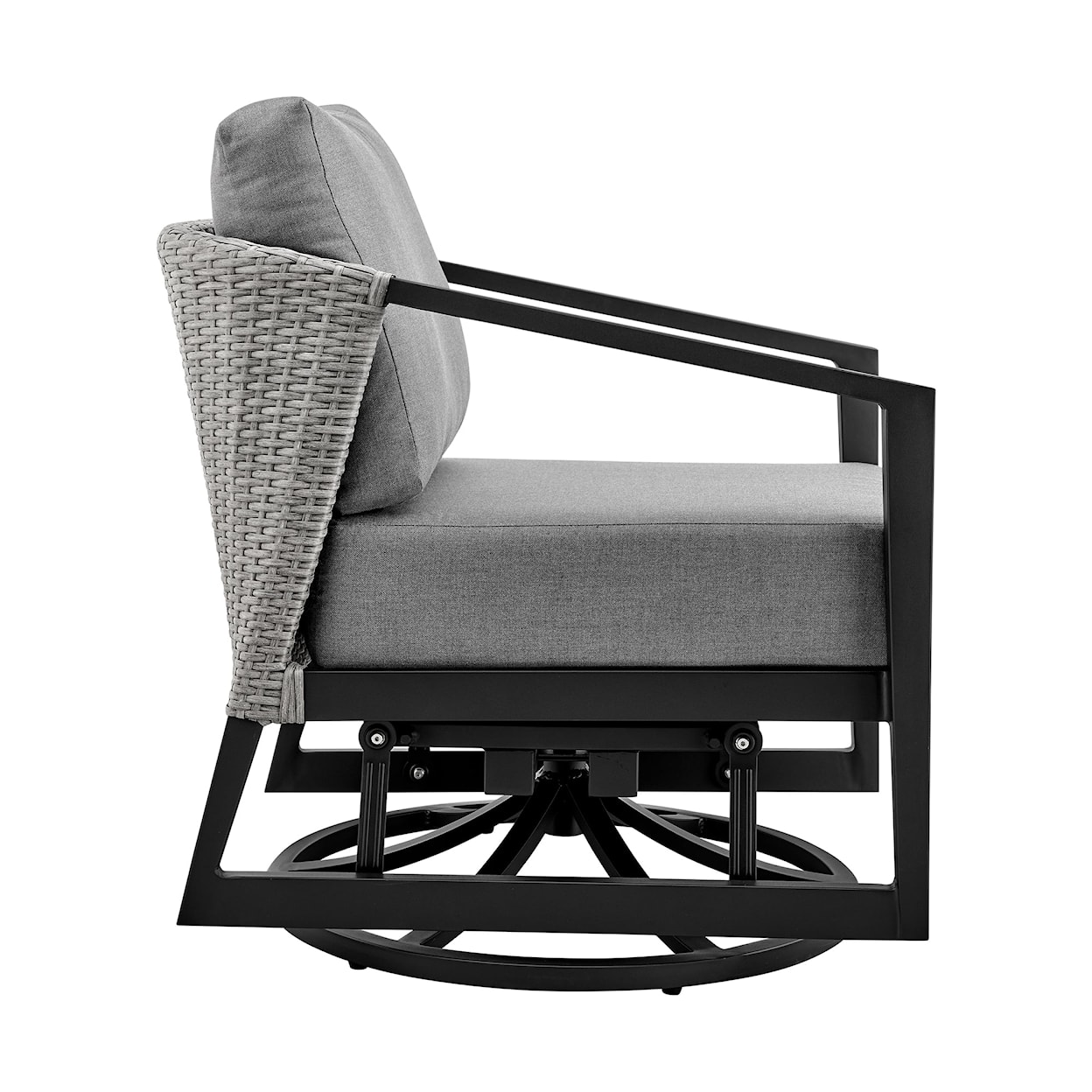 Armen Living Palma Outdoor Patio Swivel Lounge Chair