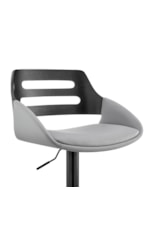 Armen Living Karter Contemporary Adjustable Height Swivel Bar Stool