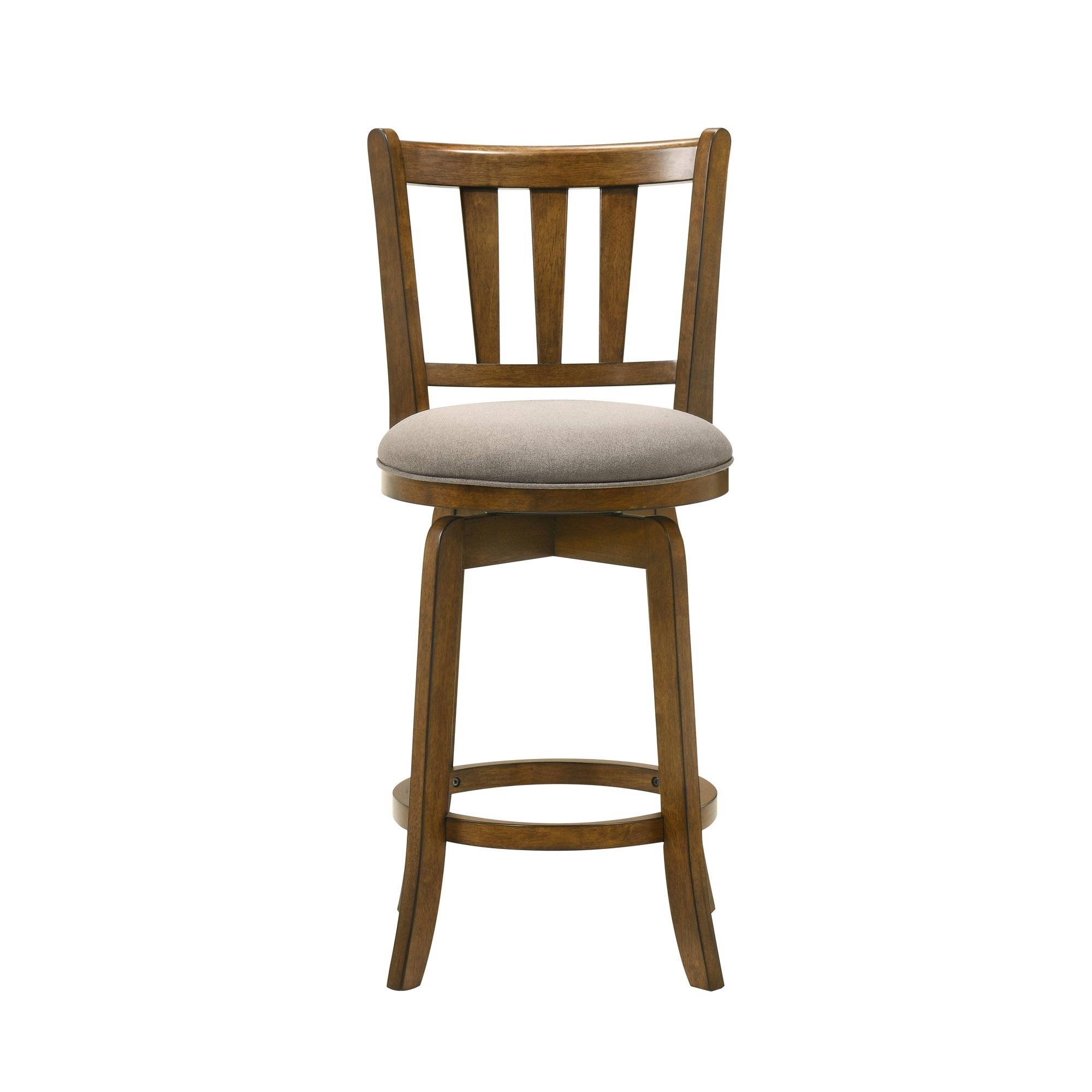 Slat-Back Swivel Counter Stool