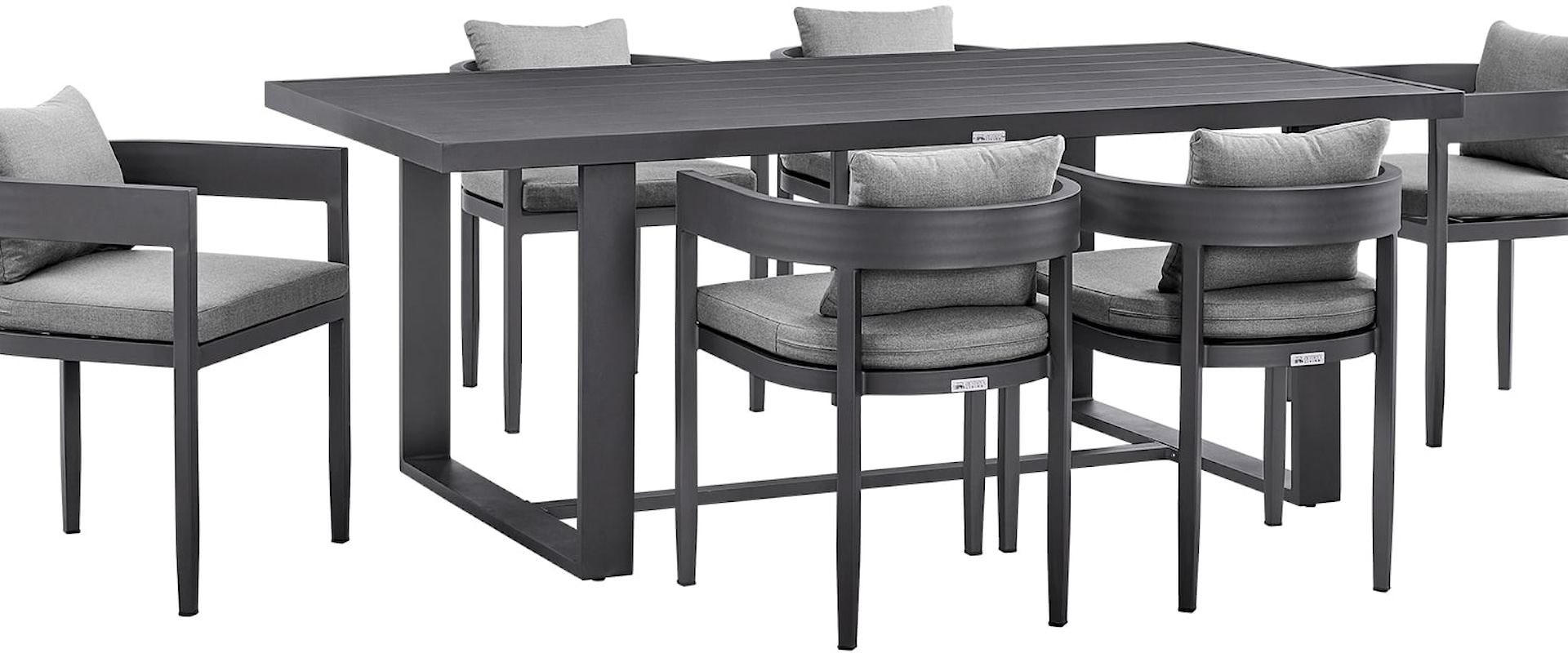 Contemporary 7-Piece Outdoor Patio Dining Table Set