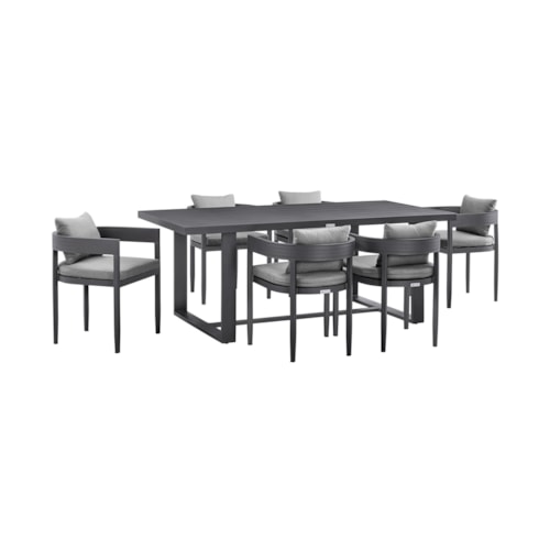Contemporary 7-Piece Outdoor Dining Set