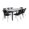 Armen Living Fineline/Clip Outdoor Dining Set