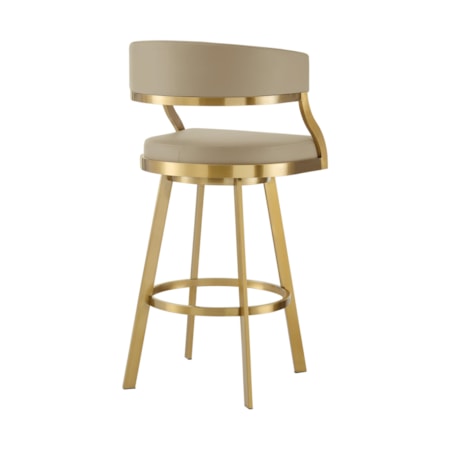 Gold Stainless Steel Swivel Barstool