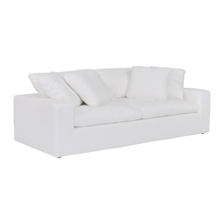 White 2-Cushion Sofa