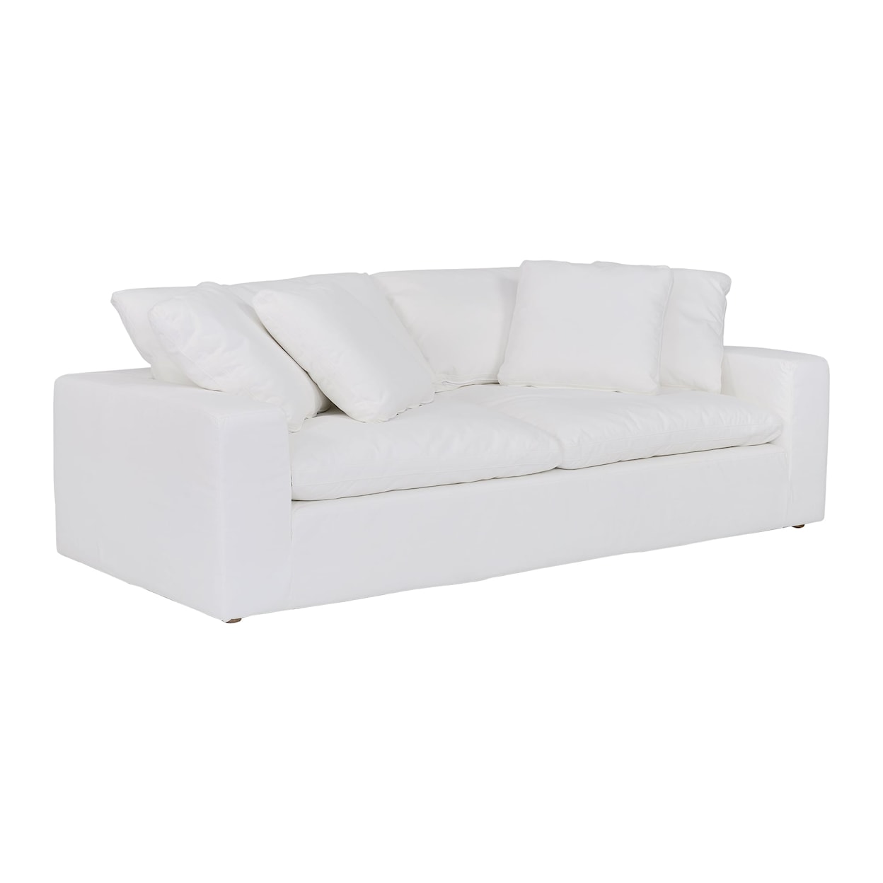 Armen Living Liberty White 2-Cushion Sofa