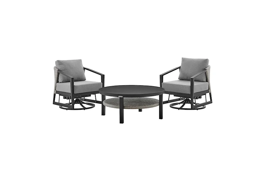 Aileen Outdoor 3-Piece Conversation Set at Sadler's Home Furnishings
