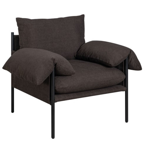Casual Pillow-Arm Accent Chair