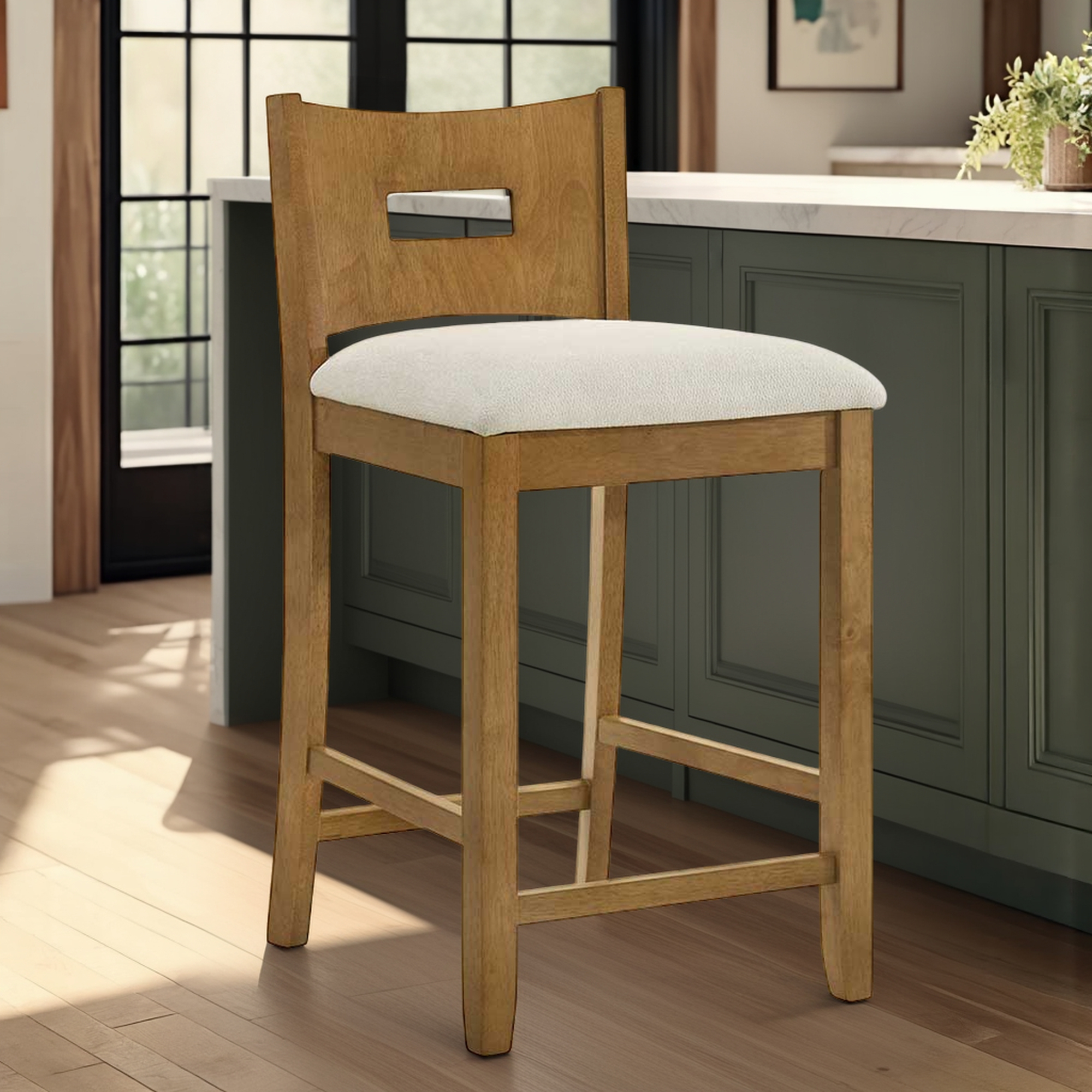 Armen Living Ren Upholstered Counter Stool