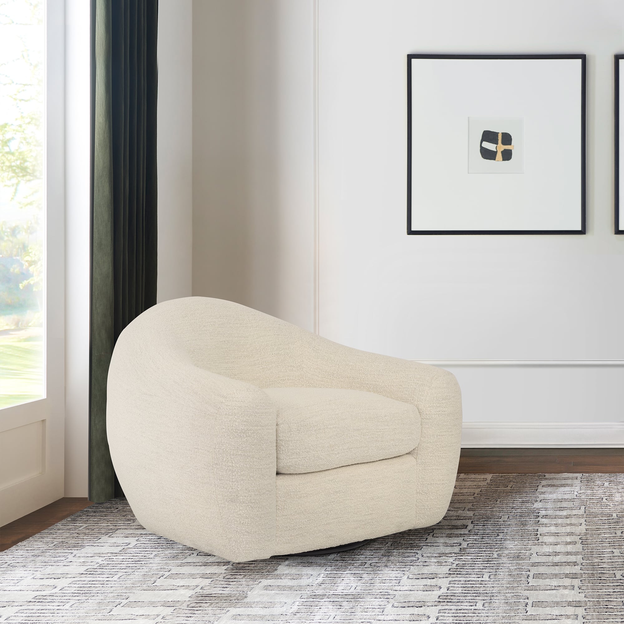 Armen Living Molly Swivel Accent Chair