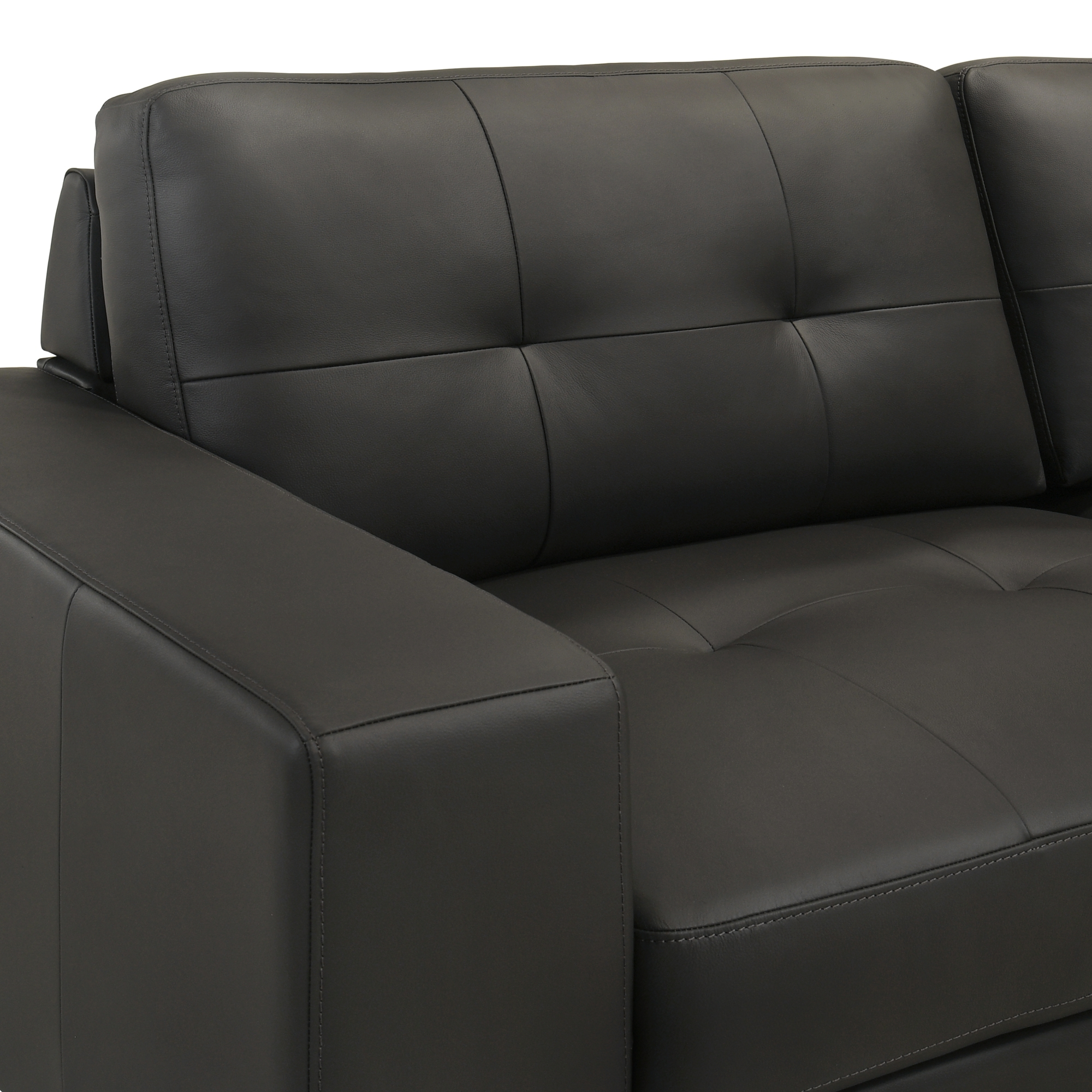Armen Living Faelin 2-pc. Top-Grain Leather Living Room Set