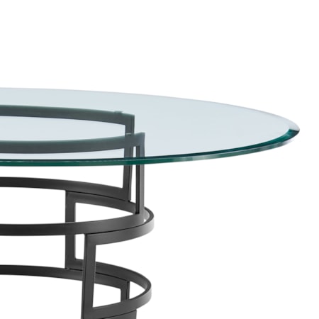 48&quot; Round Glass-Top Dining Table