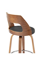 Armen Living Axel Contemporary Upholstered Swivel Bar Stool