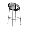Armen Living Acapulco Casual 30" Indoor/Outdoor Bar Stool with Black Rope