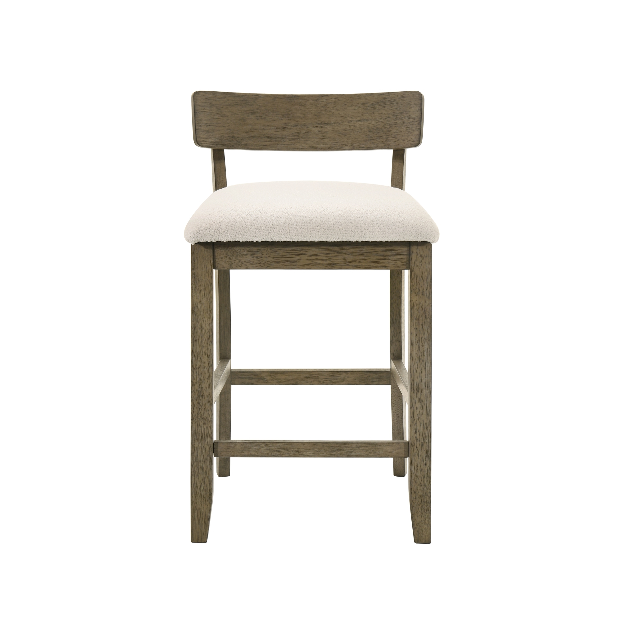 Upholstered Low-Back Fixed Counter Stool