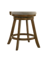 Armen Living Aiden Modern Farmhouse Upholstered Counter-Height Swivel Stool