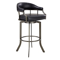 Contemporary Low Back Swivel Counter Height Stool