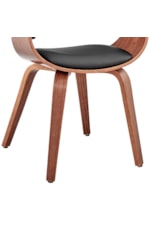 Armen Living Adalyn Contemporary Upholstered Dining Chair with Faux Leather
