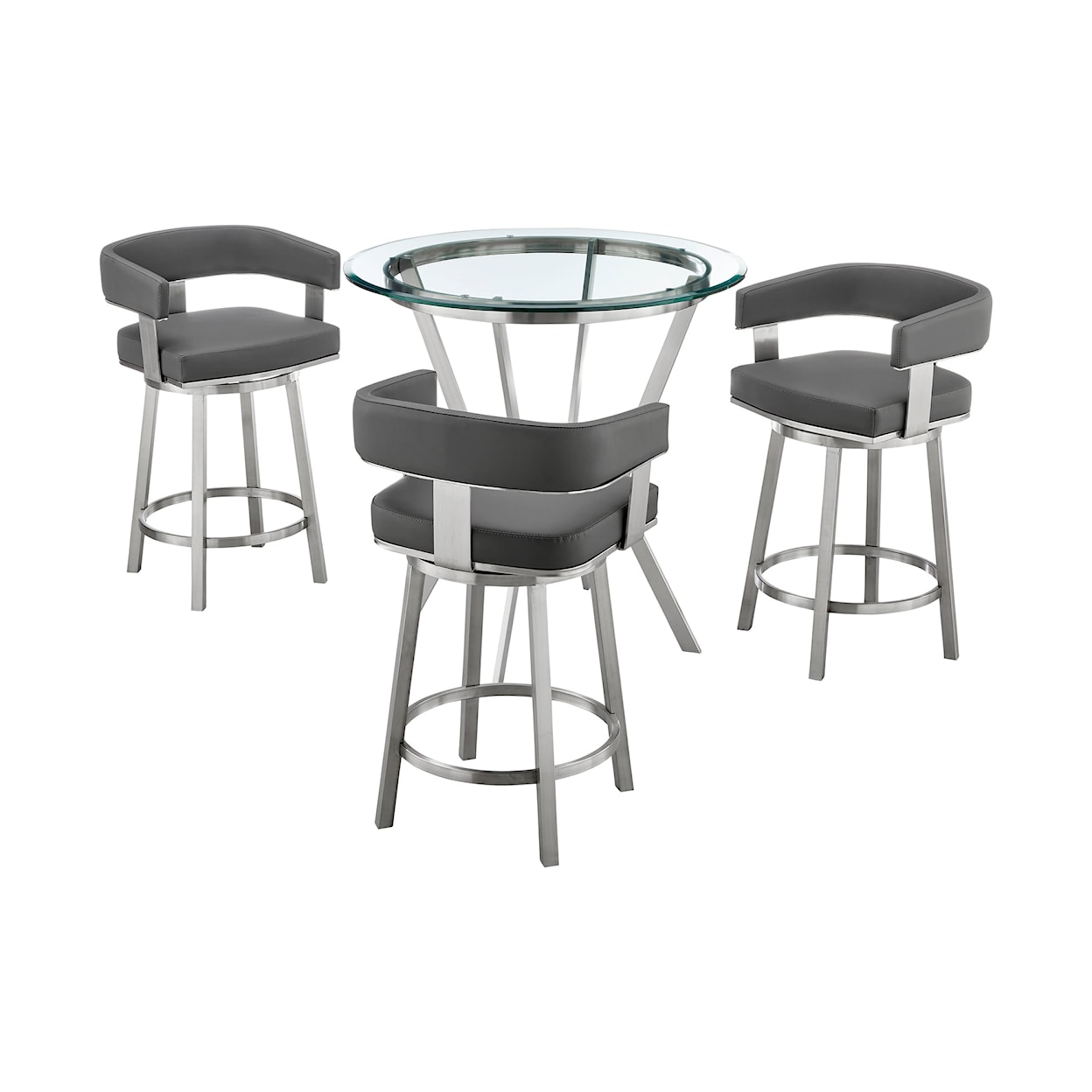 Armen Living Naomi & Lorin 4 PC Dining Set