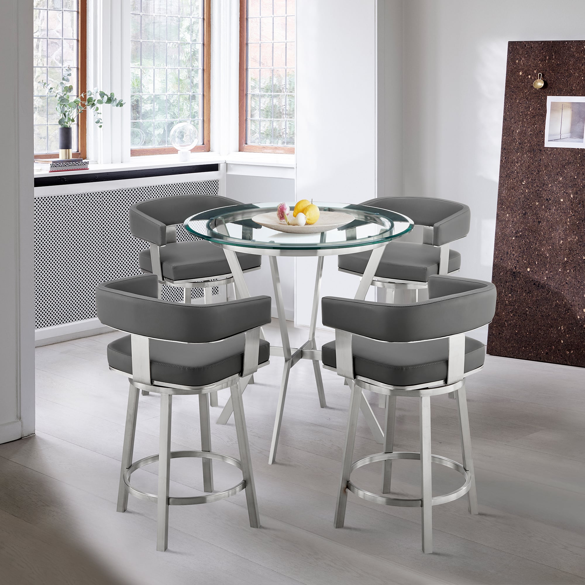 Armen Living Naomi & Lorin 5 PC Dining Set