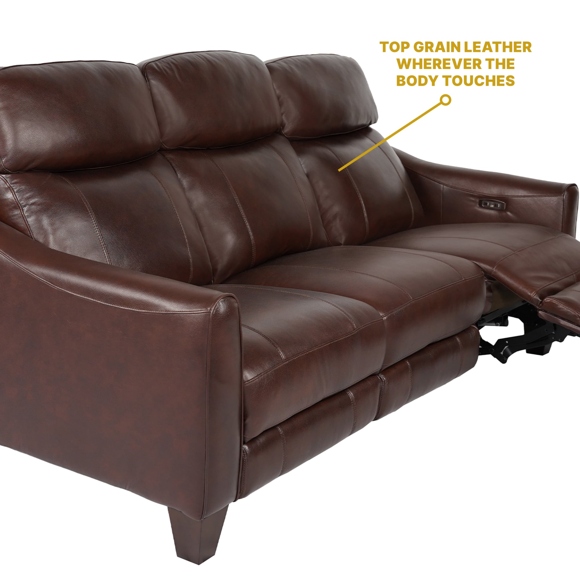 Armen Living Milos Power Reclining Sofa