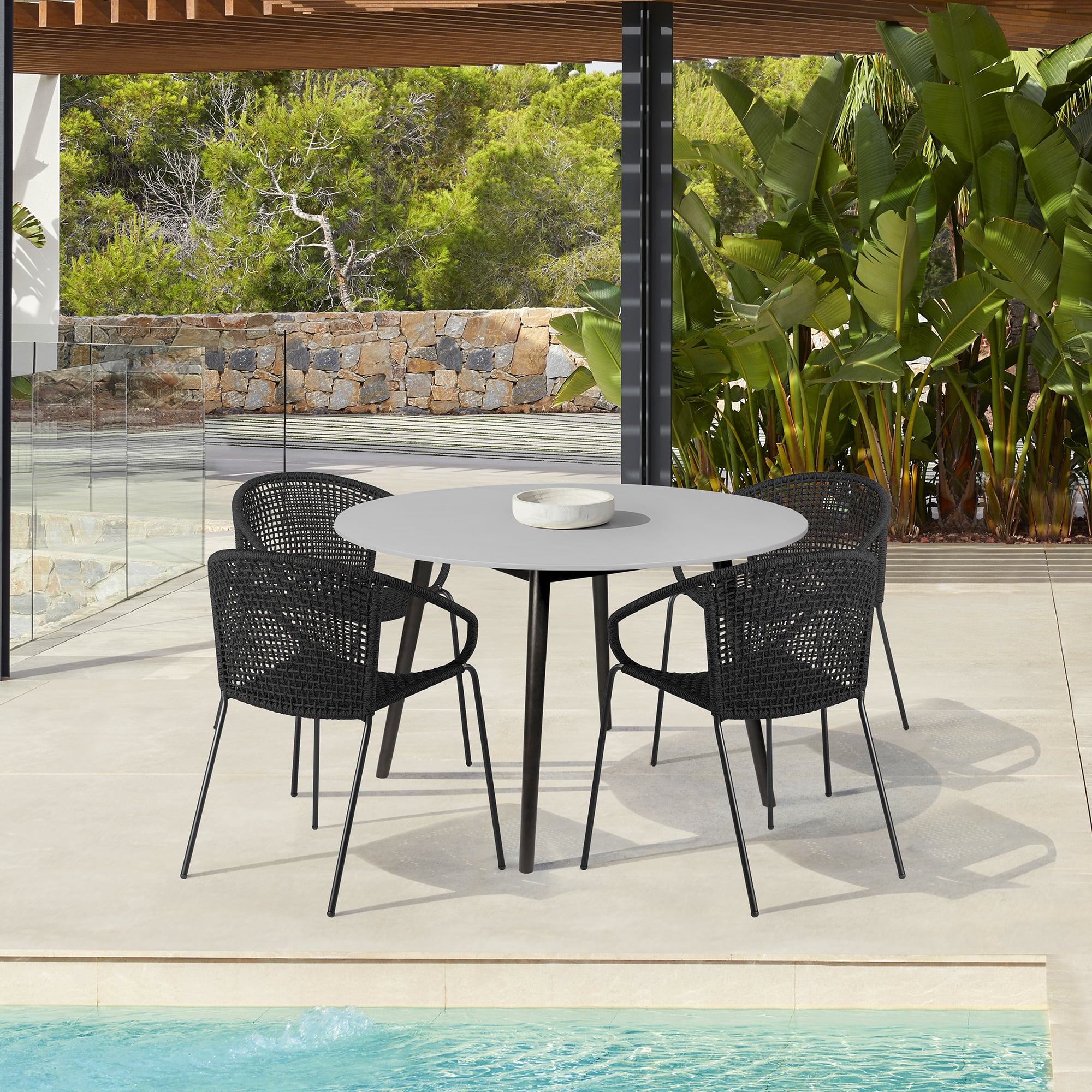 Armen Living Kylie / Snack 5-Piece Outdoor Dining Set