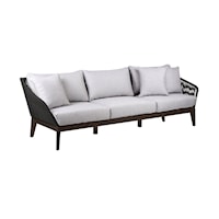 Contemporary Indoor/Outdoor Sofa with Cushions