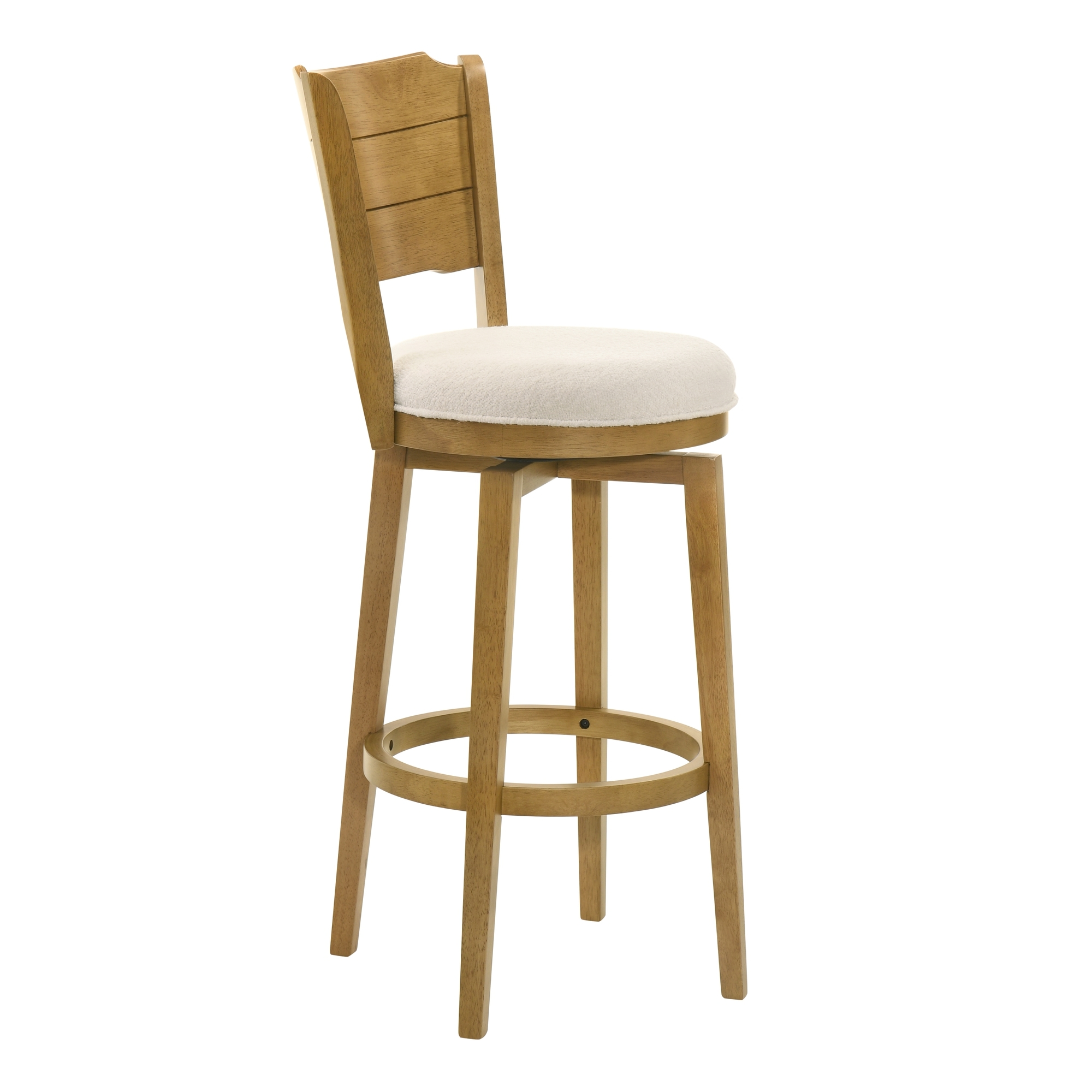 Wooden Swivel Barstool w/Uph. Seat