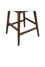 Armen Living Sadie Contemporary Upholstered Solid Wood Swivel Counter Stool