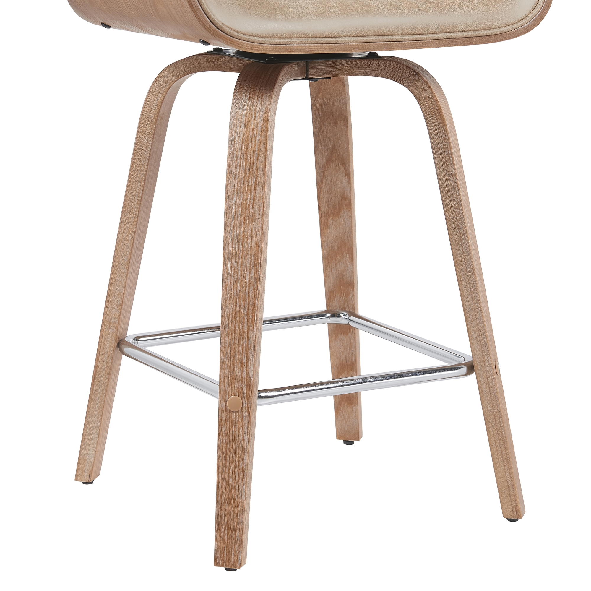 Armen Living Tyler Upholstered Swivel Counter Chair