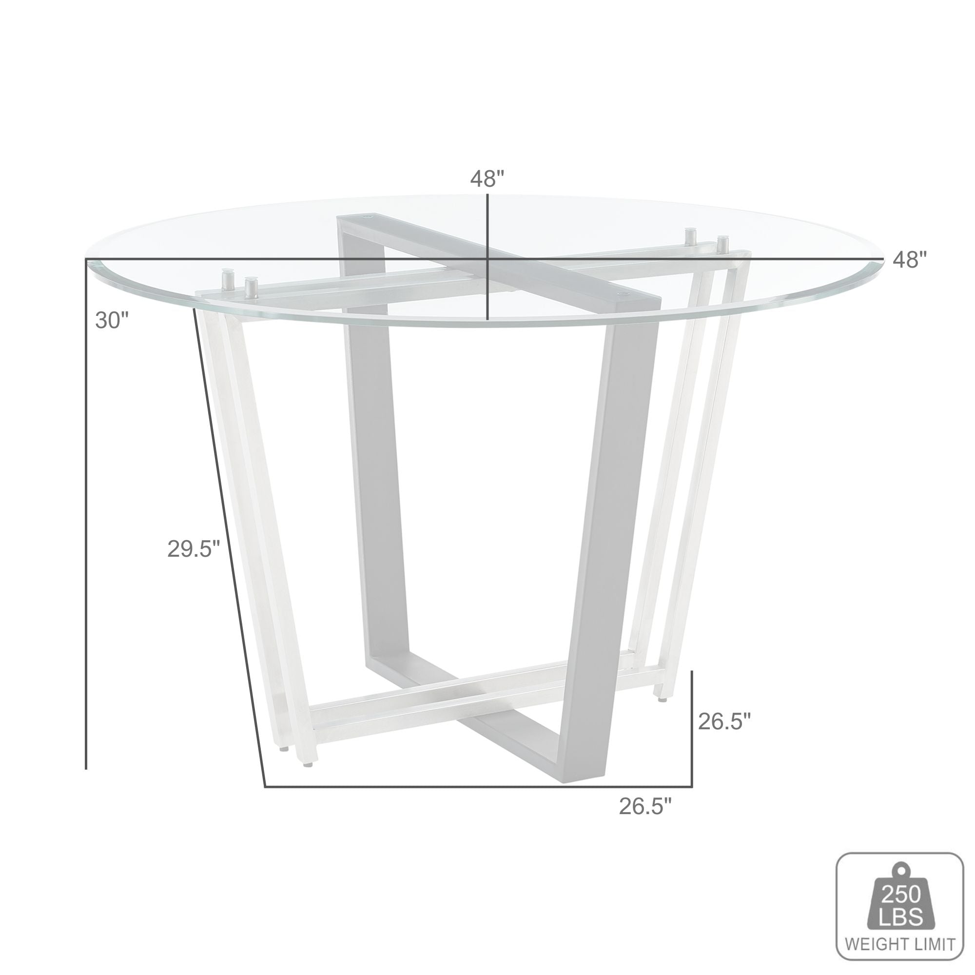 Armen Living Devi Round Dining Table