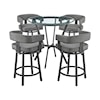 Armen Living Naomi & Lorin 5 PC Dining Set